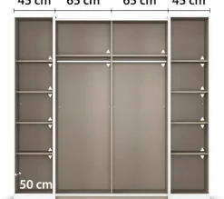 rauch Schwebetürenschrank »Kleiderschrank Drehtürenschrank Schrank Garderobe KRONACH« in 3 Ausstattungen BASIC/CLASSIC/PREMIUM, Breiten 225/268/311/354 cm,mit Dreh- und Schwebetüren und vielen Einlegeböden MADE IN GERMANY