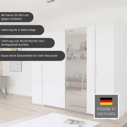 rauch Schwebetürenschrank »Kleiderschrank Drehtürenschrank Schrank Garderobe KRONACH« in 3 Ausstattungen BASIC/CLASSIC/PREMIUM, Breiten 225/268/311/354 cm,mit Dreh- und Schwebetüren und vielen Einlegeböden MADE IN GERMANY