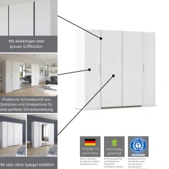 rauch Schwebetürenschrank »Kleiderschrank Drehtürenschrank Schrank Garderobe KRONACH« in 3 Ausstattungen BASIC/CLASSIC/PREMIUM, Breiten 225/268/311/354 cm,mit Dreh- und Schwebetüren und vielen Einlegeböden MADE IN GERMANY