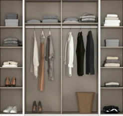 rauch Schwebetürenschrank »Kleiderschrank Drehtürenschrank Schrank Garderobe KRONACH« in 3 Ausstattungen BASIC/CLASSIC/PREMIUM, Breiten 225/268/311/354 cm,mit Dreh- und Schwebetüren und vielen Einlegeböden MADE IN GERMANY