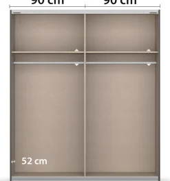 rauch Schwebetürenschrank »Kleiderschrank Schrank Garderobe Schlafzimmerschrank MALVA« Bauchbinde abgesetzt in gebürstetem Eiche Furnier MADE IN GERMANY