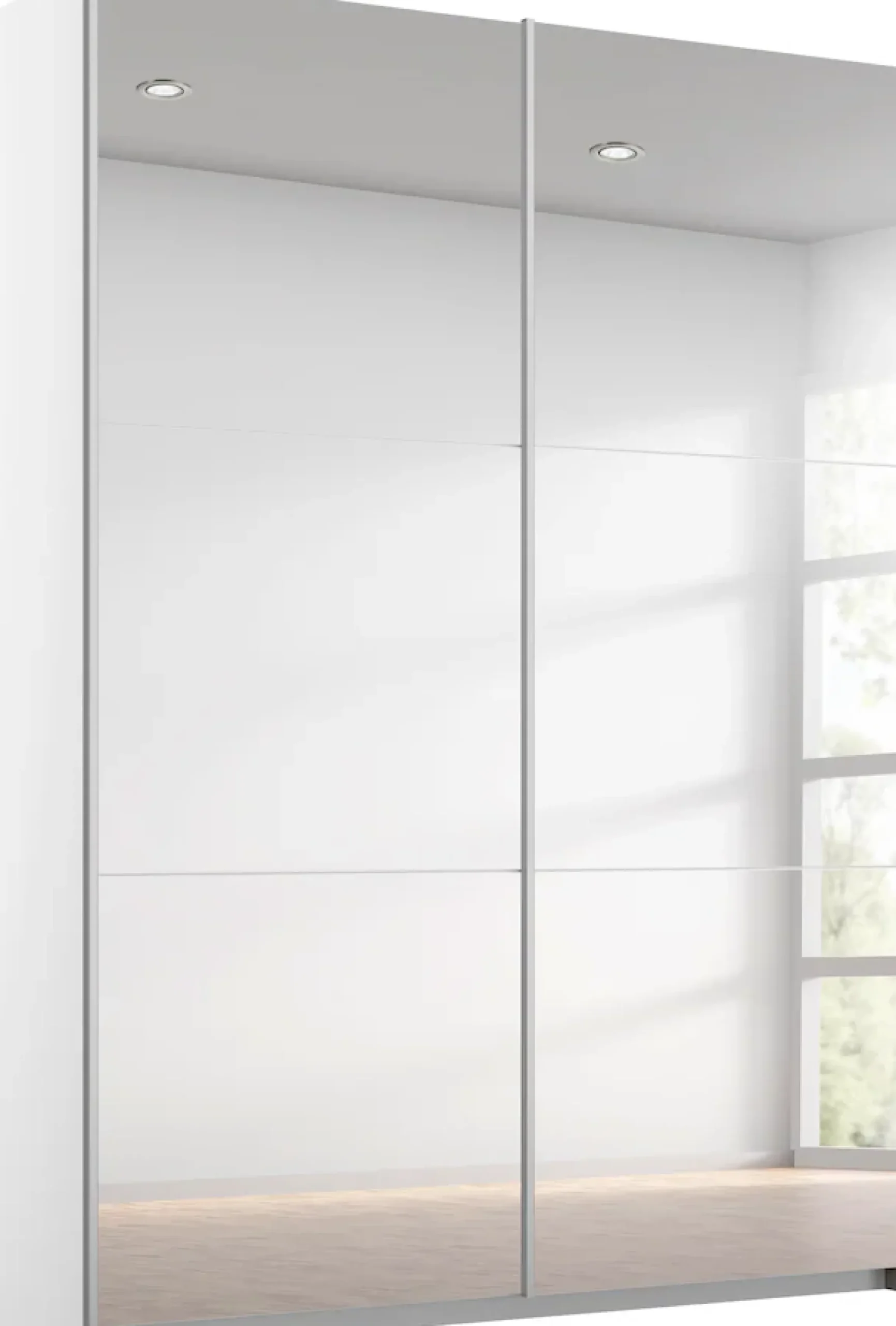 rauch Schwebetürenschrank »Kleiderschrank Schrank Garderobe REFLECT« inkl. praktischer Innenausstattung mit 2 Stoffboxen MADE IN GERMANY