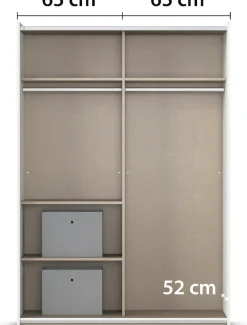 rauch Schwebetürenschrank »Kleiderschrank Schrank Garderobe REFLECT« inkl. praktischer Innenausstattung mit 2 Stoffboxen MADE IN GERMANY