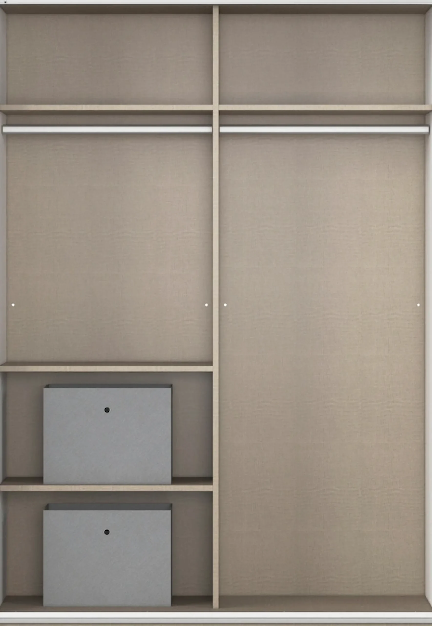 rauch Schwebetürenschrank »Kleiderschrank Schrank Garderobe REFLECT« inkl. praktischer Innenausstattung mit 2 Stoffboxen MADE IN GERMANY