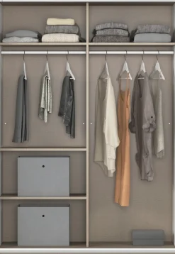 rauch Schwebetürenschrank »Kleiderschrank Schrank Garderobe REFLECT« inkl. praktischer Innenausstattung mit 2 Stoffboxen MADE IN GERMANY
