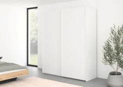 rauch Schwebetürenschrank »Kleiderschrank Schrank Garderobe Schlafzimmerschrank SCALE-TRIO« edle dreigeteilte Front, 2 Zierleisten in Griff-Farbe MADE IN GERMANY