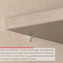 rauch Schwebetürenschrank »Kleiderschrank Schrank Garderobe Schlafzimmerschrank SCALE-TRIO« edle dreigeteilte Front, 2 Zierleisten in Griff-Farbe MADE IN GERMANY