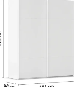 rauch Schwebetürenschrank »Kleiderschrank Schrank Garderobe Schlafzimmerschrank SCALE-TRIO« edle dreigeteilte Front, 2 Zierleisten in Griff-Farbe MADE IN GERMANY