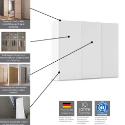 rauch Schwebetürenschrank »Kleiderschrank Schrank Garderobe Schlafzimmerschrank SCALE-TRIO« edle dreigeteilte Front, 2 Zierleisten in Griff-Farbe MADE IN GERMANY