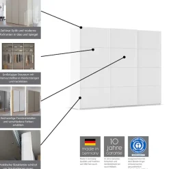 rauch Schwebetürenschrank »Kleiderschrank Schrank Garderobe Schlafzimmerschrank SCALE-FYRA« edle viergeteilte Türen mit Spiegel und vielen Farben MADE IN GERMANY