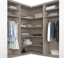 rauch Schwebetürenschrank »Kleiderschrank Garderobe Eckkleiderschrank QUADRA mit edler Glasfront« in den Höhen 210/229 cm, inkl. Soft-Close-Funktion,großer Eckschrank mit viel Stauraum, Maß 181x187 cm MADE IN GERMANY
