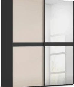 rauch Schwebetürenschrank »Kleiderschrank Schrank Garderobe Schlafzimmerschrank SCALE-LINE« edle Optik mit Bauchbinde mit Glas/Spiegel-Front MADE IN GERMANY