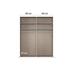 rauch Schwebetürenschrank »Kleiderschrank Schrank Garderobe Schlafzimmerschrank SCALE-LINE« edle Optik mit Bauchbinde mit Glas/Spiegel-Front MADE IN GERMANY