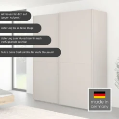 rauch Schwebetürenschrank »Kleiderschrank Schrank Garderobe Schlafzimmerschrank SCALE-LINE« edle Optik mit Bauchbinde mit Glas/Spiegel-Front MADE IN GERMANY