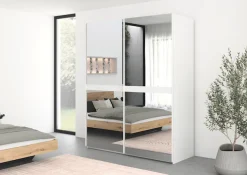 rauch Schwebetürenschrank »Kleiderschrank Schrank Garderobe Schlafzimmerschrank SCALE-LINE« edle Optik mit Bauchbinde in Korpusfarbe Spiegelfront MADE IN GERMANY