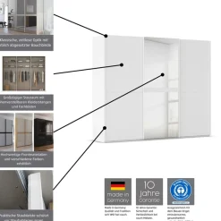 rauch Schwebetürenschrank »Kleiderschrank Schrank Garderobe Schlafzimmerschrank SCALE-LINE« edle Optik mit Bauchbinde in Korpusfarbe Spiegelfront MADE IN GERMANY