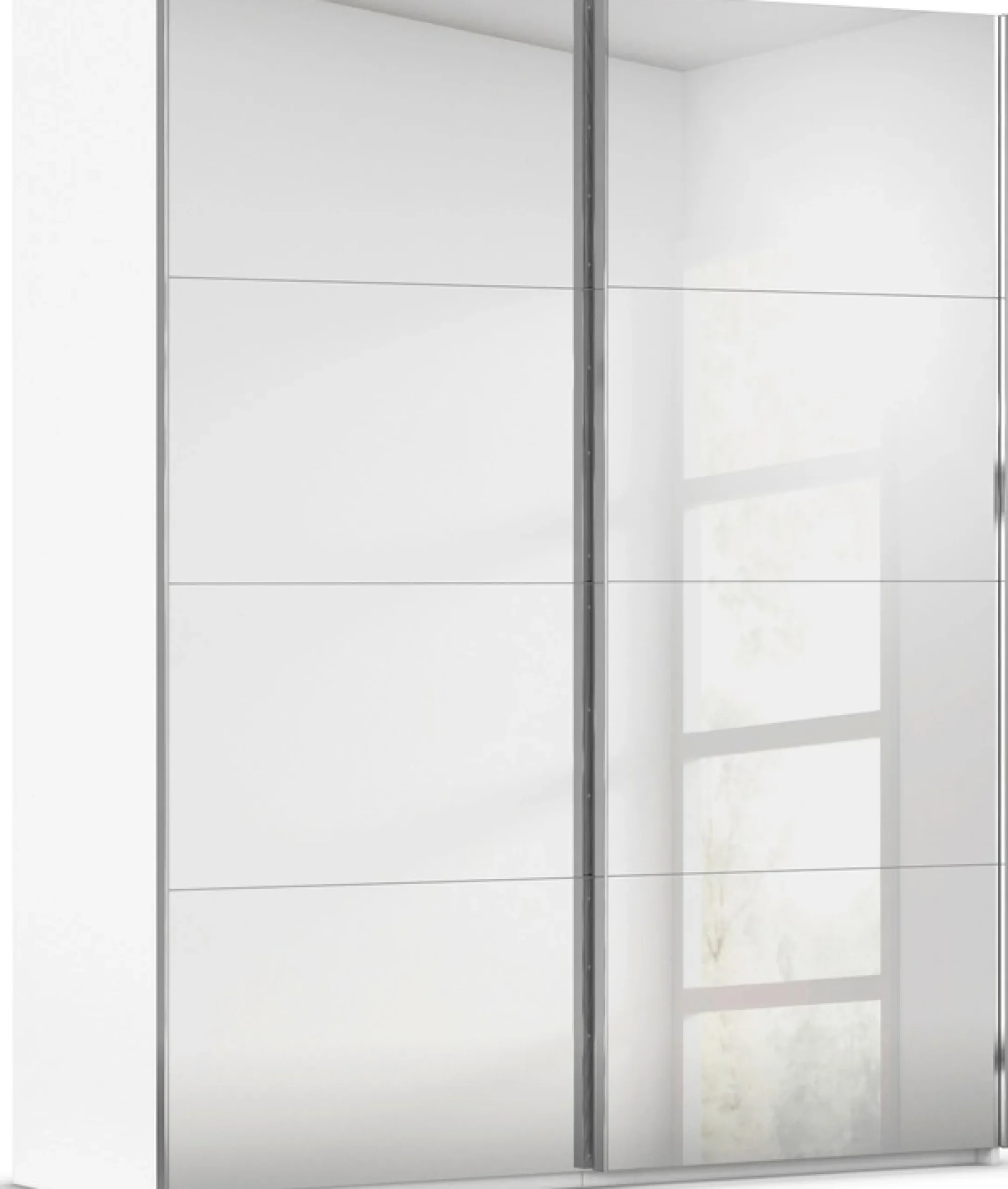 rauch Schwebetürenschrank »Kleiderschrank Schrank Garderobe Schlafzimmerschrank SCALE-FYRA« edle viergeteilte Türen, Spiegelfront und viele Farben MADE IN GERMANY