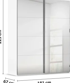 rauch Schwebetürenschrank »Kleiderschrank Schrank Garderobe Schlafzimmerschrank SCALE-FYRA« edle viergeteilte Türen, Spiegelfront und viele Farben MADE IN GERMANY