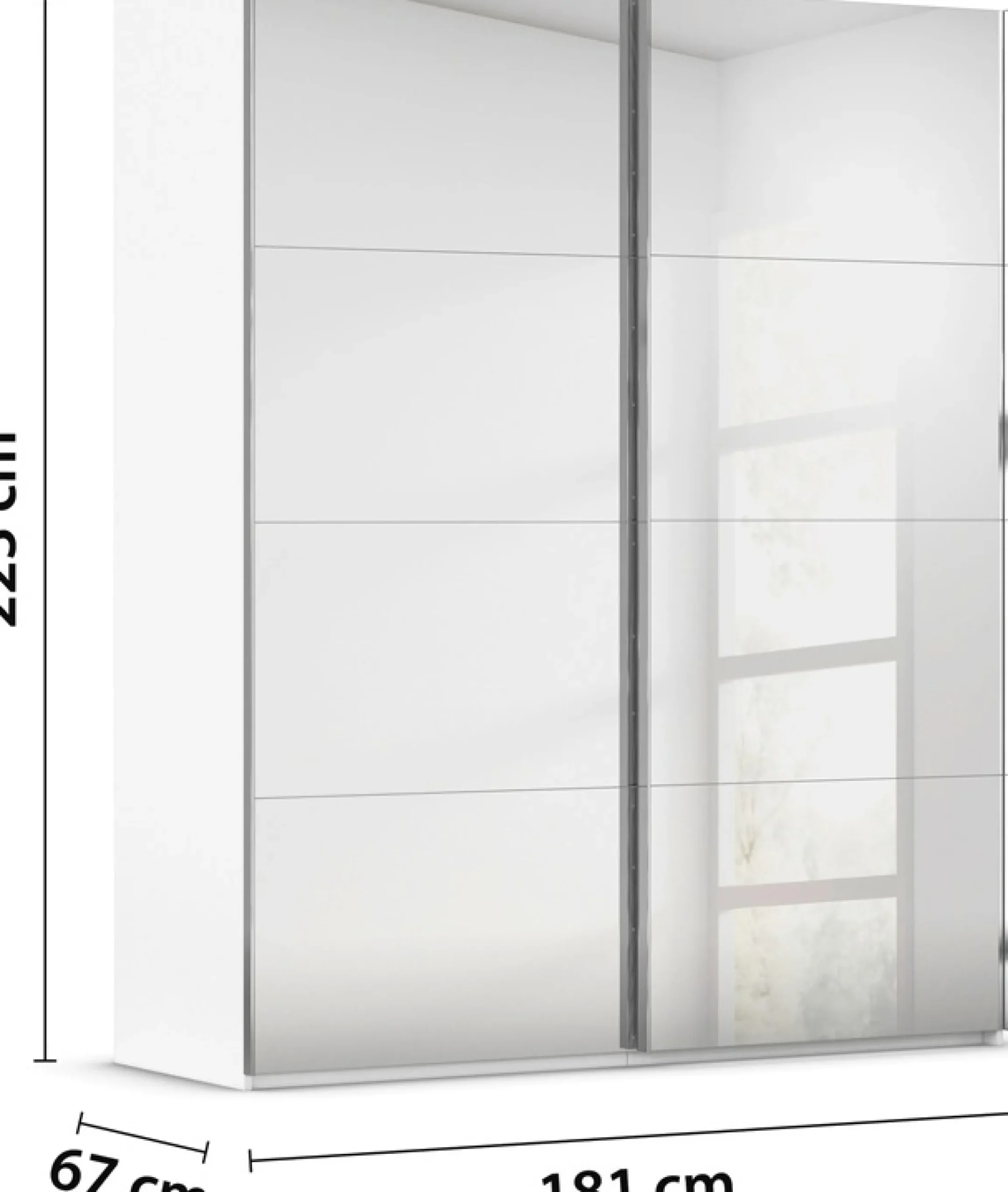 rauch Schwebetürenschrank »Kleiderschrank Schrank Garderobe Schlafzimmerschrank SCALE-FYRA« edle viergeteilte Türen, Spiegelfront und viele Farben MADE IN GERMANY