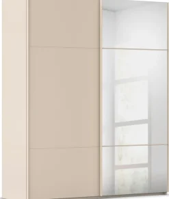 rauch Schwebetürenschrank »Kleiderschrank Schrank Garderobe Schlafzimmerschrank SCALE-TRIO« edle dreigeteilte Front mit 2 Zierleisten und Spiegel MADE IN GERMANY