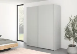 rauch Schwebetürenschrank »Kleiderschrank Schrank Garderobe Schlafzimmerschrank SCALE-DUO« edle zweigeteilte Türen und 3 Zierleisten MADE IN GERMANY