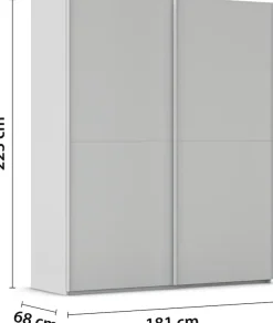 rauch Schwebetürenschrank »Kleiderschrank Schrank Garderobe Schlafzimmerschrank SCALE-DUO« edle zweigeteilte Türen und 3 Zierleisten MADE IN GERMANY