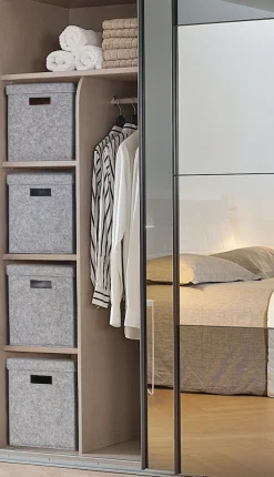 rauch Schwebetürenschrank »Kleiderschrank Schrank Garderobe Schlafzimmerschrank X-TEND« inkl. SOFT-CLOSE-FUNKTION,inkl. Wäscheeinteilung mit 4 Stoffboxen MADE IN GERMANY