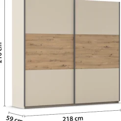 rauch Schwebetürenschrank »Kleiderschrank Schrank Garderobe Schlafzimmerschrank SAJO« in 2 Breiten (218, 261 cm) optional mit Spiegel MADE IN GERMANY