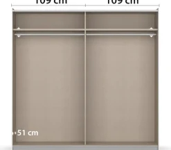 rauch Schwebetürenschrank »Kleiderschrank Schrank Garderobe Schlafzimmerschrank SAJO« in 2 Breiten (218, 261 cm) optional mit Spiegel MADE IN GERMANY