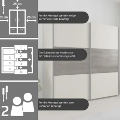 rauch Schwebetürenschrank »Kleiderschrank Schrank Garderobe Schlafzimmerschrank SAJO« in 2 Breiten (218, 261 cm) optional mit Spiegel MADE IN GERMANY