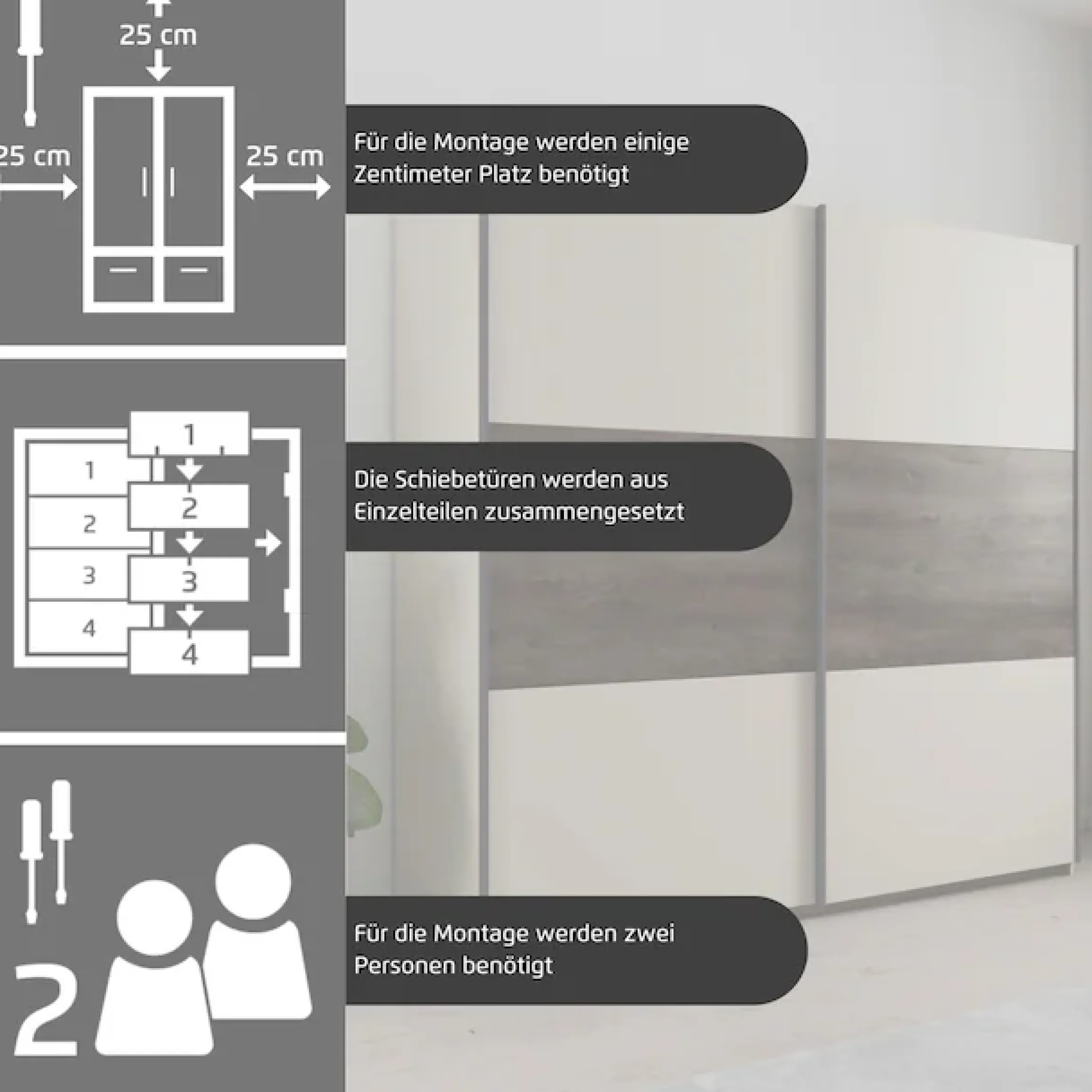 rauch Schwebetürenschrank »Kleiderschrank Schrank Garderobe Schlafzimmerschrank SAJO« in 2 Breiten (218, 261 cm) optional mit Spiegel MADE IN GERMANY