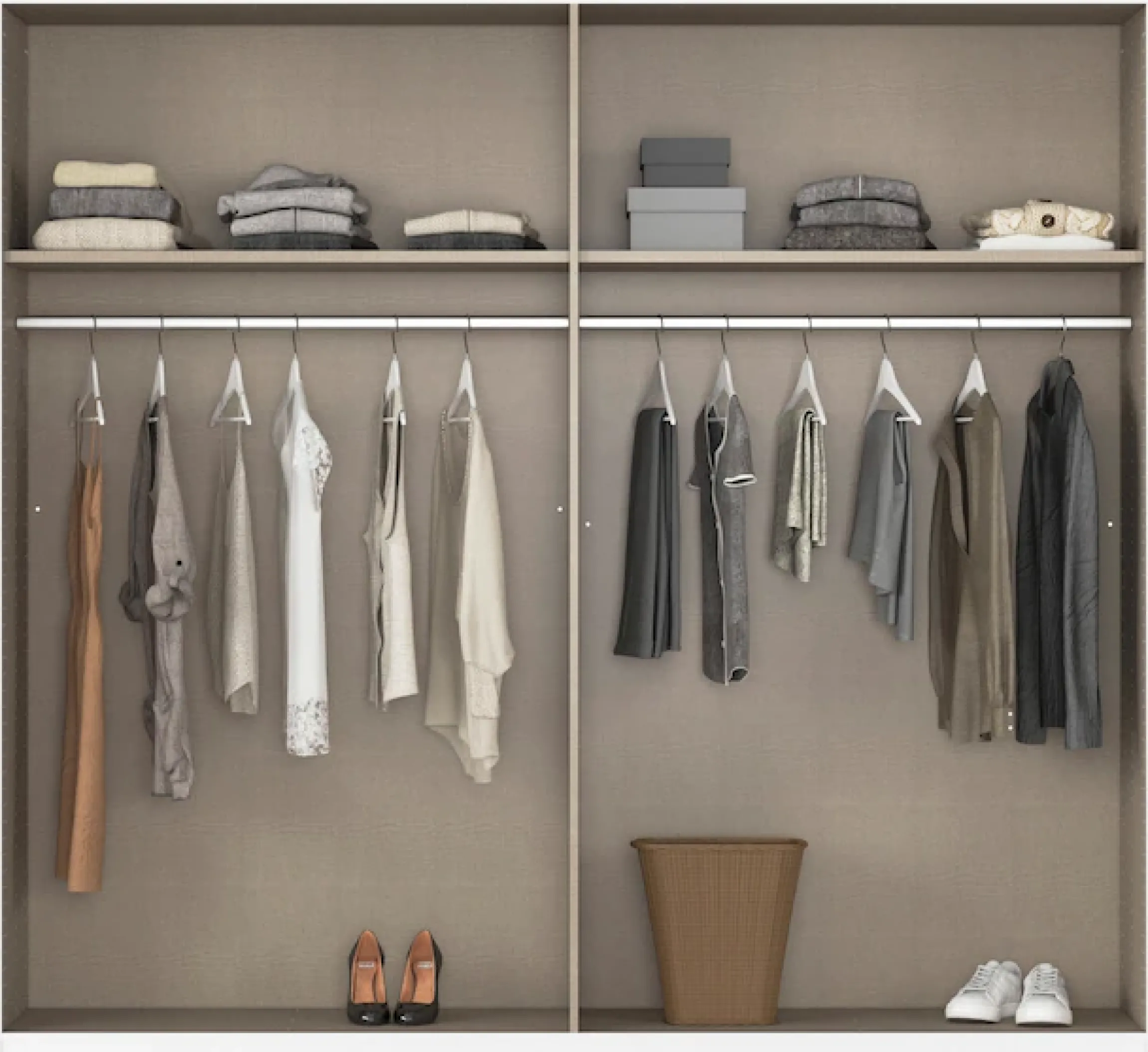 rauch Schwebetürenschrank »Kleiderschrank Schrank Garderobe Schlafzimmerschrank SAJO« in 2 Breiten (218, 261 cm) optional mit Spiegel MADE IN GERMANY