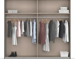 rauch Schwebetürenschrank »Kleiderschrank Schrank Garderobe Schlafzimmerschrank BAREA« Front- Auflage in moderner Lamellen-Optik und Spiegel MADE IN GERMANY
