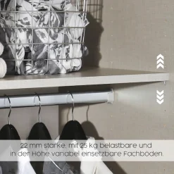rauch Schwebetürenschrank »Kleiderschrank Schrank Garderobe Schlafzimmerschrank BAREA« Front- Auflage in moderner Lamellen-Optik und Spiegel MADE IN GERMANY