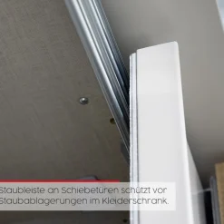 rauch Schwebetürenschrank »Kleiderschrank Schrank Garderobe Schlafzimmerschrank SCALE-LINE« edle Optik mit Bauchbinde in Korpusfarbe Dekorfront MADE IN GERMANY