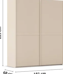 rauch Schwebetürenschrank »Kleiderschrank Schrank Garderobe Schlafzimmerschrank SCALE-LINE« edle Optik mit Bauchbinde in Korpusfarbe Dekorfront MADE IN GERMANY
