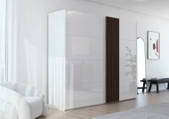 rauch Schwebetürenschrank »Kleiderschrank Schrank Garderobe Wäscheschrank TEGIO« mit hochwertigen Holzdekoraufleistung und Glasfront MADE IN GERMANY
