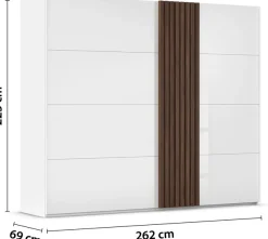 rauch Schwebetürenschrank »Kleiderschrank Schrank Garderobe Wäscheschrank TEGIO« mit hochwertigen Holzdekoraufleistung und Glasfront MADE IN GERMANY