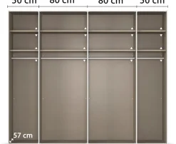 rauch Schwebetürenschrank »Kleiderschrank Schrank Garderobe Wäscheschrank TEGIO« mit hochwertigen Holzdekoraufleistung und Glasfront MADE IN GERMANY