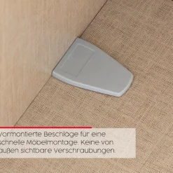 rauch Schwebetürenschrank »Kleiderschrank Schrank Garderobe Wäscheschrank TEGIO« mit hochwertigen Holzdekoraufleistung und Glasfront MADE IN GERMANY