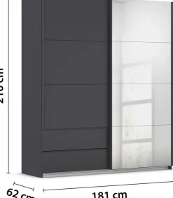 rauch Schwebetürenschrank »Kleiderschrank Schrank Garderobe Wäscheschrank ELARA mit Spiegel« praktische Schubladen optional farblich abgesetzt MADE IN GERMANY
