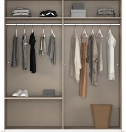 rauch Schwebetürenschrank »Kleiderschrank Schrank Garderobe Wäscheschrank ELARA mit Spiegel« praktische Schubladen optional farblich abgesetzt MADE IN GERMANY