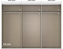 rauch Schwebetürenschrank »Kleiderschrank Schrank Garderobe Wäscheschrank Ankleide KULMBACH« Breite 271 cm,in 2 Höhen erhältlich, mit Metallgriffleisten MADE IN GERMANY