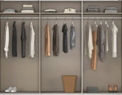 rauch Schwebetürenschrank »Kleiderschrank Schrank Garderobe Wäscheschrank Ankleide KULMBACH« Breite 271 cm,in 2 Höhen erhältlich, mit Metallgriffleisten MADE IN GERMANY