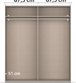 rauch Schwebetürenschrank »Kleiderschrank Schrank GarderobeAURELIO« 3 Ausstattungen BASIC/CLASSIC/PREMIUM (inkl. SOFT-CLOSE-FUNKTION),zeitloses Design, viele Farben, Breiten 175/218/261 cm MADE IN GERMANY