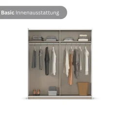 rauch Schwebetürenschrank »Kleiderschrank Schrank GarderobeAURELIO« 3 Ausstattungen BASIC/CLASSIC/PREMIUM (inkl. SOFT-CLOSE-FUNKTION),zeitloses Design, viele Farben, Breiten 175/218/261 cm MADE IN GERMANY