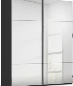 rauch Schwebetürenschrank »Kleiderschrank Schrank Garderobe Schlafzimmerschrank SCALE-TRIO« edle dreigeteilte Front mit 2 Zierleisten Spiegelfront MADE IN GERMANY