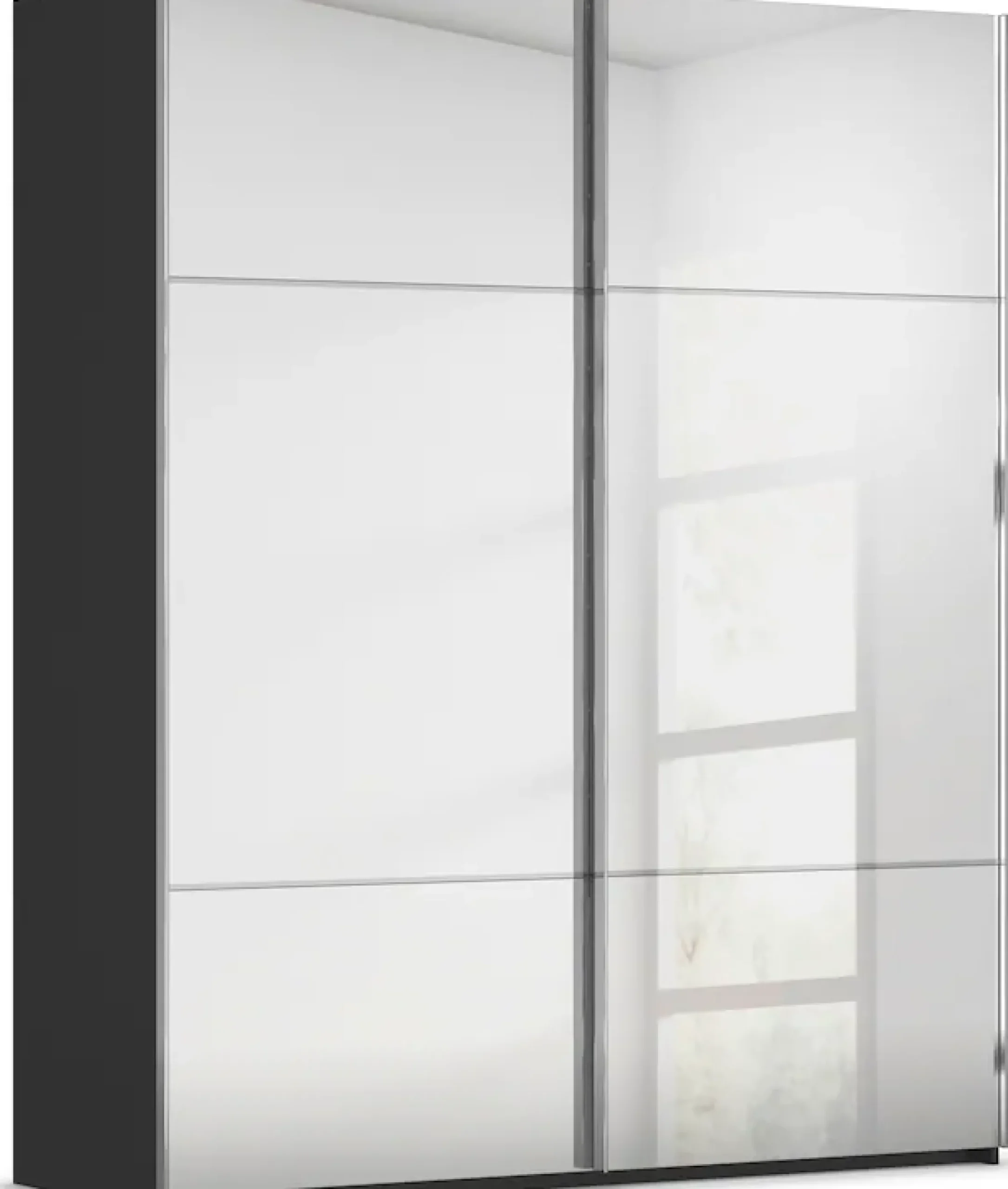 rauch Schwebetürenschrank »Kleiderschrank Schrank Garderobe Schlafzimmerschrank SCALE-TRIO« edle dreigeteilte Front mit 2 Zierleisten Spiegelfront MADE IN GERMANY