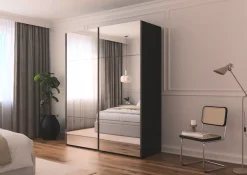 rauch Schwebetürenschrank »Kleiderschrank Schrank Garderobe Schlafzimmerschrank SCALE-TRIO« edle dreigeteilte Front mit 2 Zierleisten Spiegelfront MADE IN GERMANY