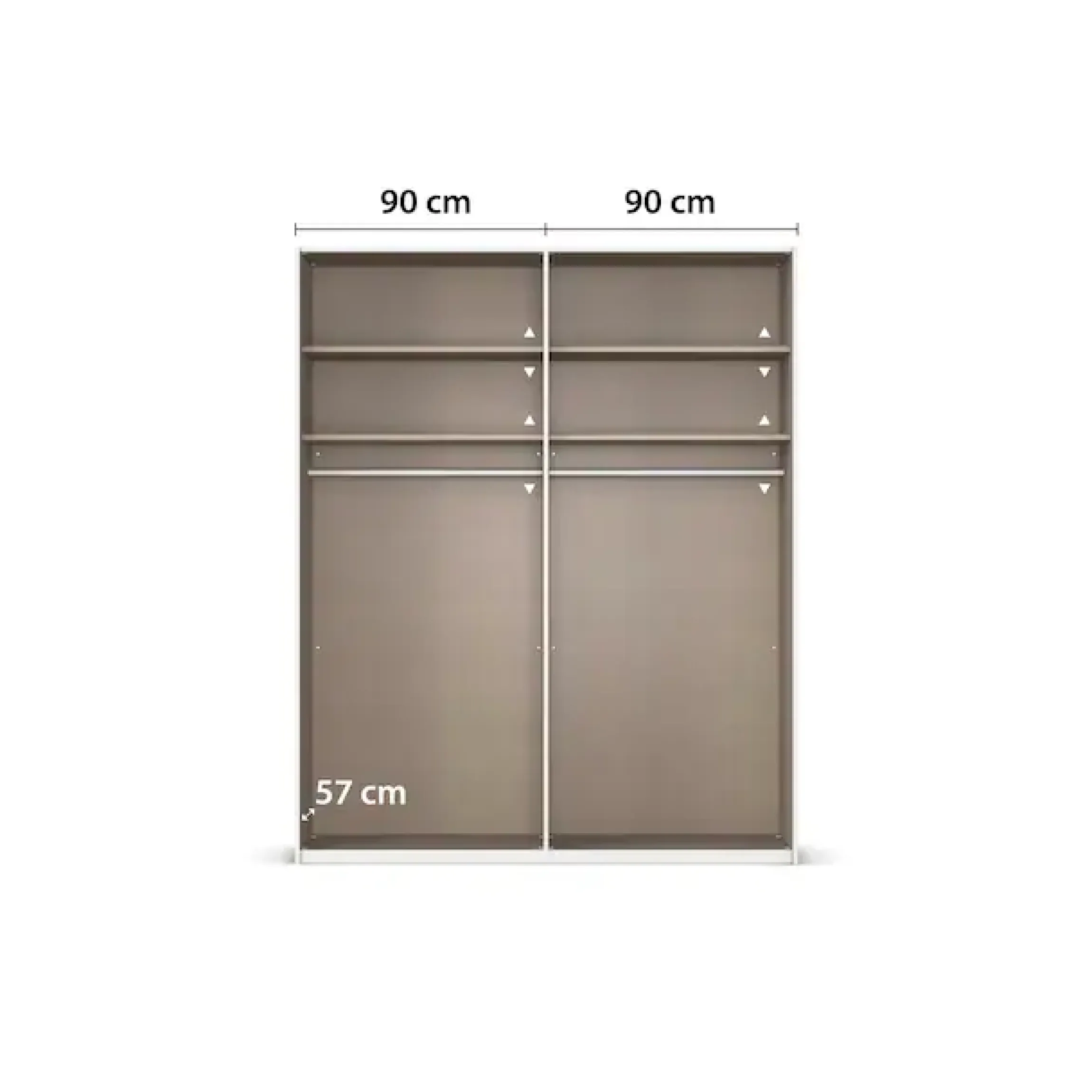 rauch Schwebetürenschrank »Kleiderschrank Schrank Garderobe Schlafzimmerschrank SCALE-TRIO« edle dreigeteilte Front mit 2 Zierleisten Spiegelfront MADE IN GERMANY